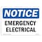 Signmission OSHA Notice, 5" Height, Emergency Electrical Sign, 7" X 5", Landscape OS-NS-D-57-L-11782 - alternate 1